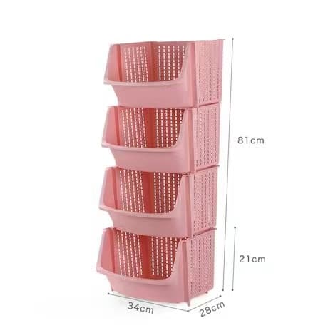 Stackable Storage Bins Set (4-Pack)